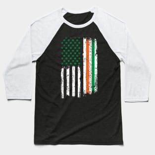 St Patricks Day Irish American USA Flag Heritage Pride Baseball T-Shirt